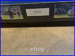 Didier Drogba framed Chelsea shirt jersey & signature no COA