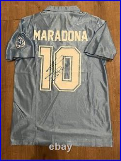 Diego Maradona Hand Signed Napoli Shirt COA