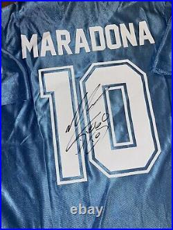 Diego Maradona Hand Signed Napoli Shirt COA