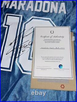 Diego Maradona Hand Signed Napoli Shirt COA