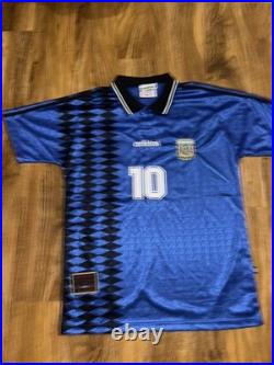 Diego Maradona Hand Signed Rare Argentina Shirt Jersey With Coa Included