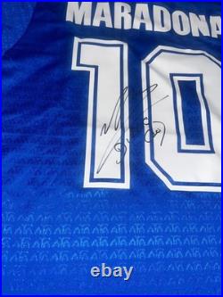 Diego Maradona Hand Signed Rare Argentina Shirt Jersey With Coa Included