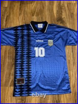 Diego Maradona Hand Signed Rare Argentina Shirt Jersey With Coa Included