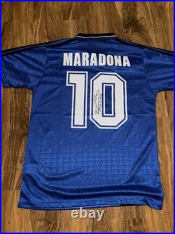 Diego Maradona Hand Signed Rare Argentina Shirt Jersey With Coa Included