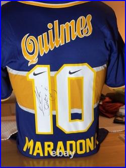 Diego Maradona Hand Signed Retro Boca Junior HOME Jersey #10 PSA CARD & COA
