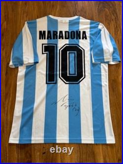 Diego Maradona signed Argentina World Cup Home Shirt With COA Included