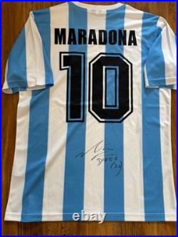 Diego Maradona signed Argentina World Cup Home Shirt With COA Included