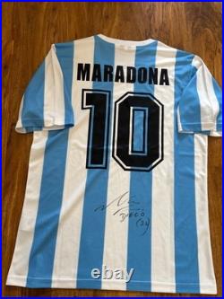Diego Maradona signed Argentina World Cup Home Shirt With COA Included