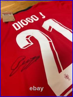 Diogo Jota Hand Signed Portugal 2020 Euro Winners Shirt + COA