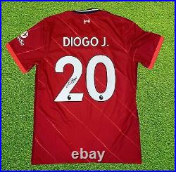 Diogo Jota Signed Liverpool Fc 2021/22 Home Shirt