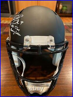 Drew Brees Signed New Orleans Saints AMP Full Size Helmet Passing Leader Beckett