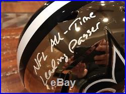 Drew Brees Signed New Orleans Saints Chrome Full Size Helmet Passing Leader JSA