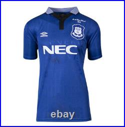 Duncan Ferguson Signed Everton Shirt 1995 FA Cup Winners, Umbro, Signed In Bla
