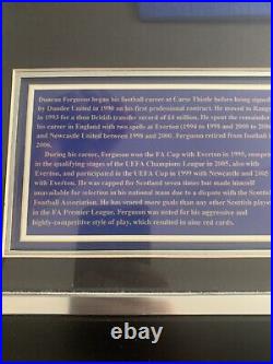 Duncan Ferguson hand signed football FA CUP Shirt 1995 Everton with evidence