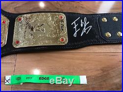 EDGE Signed WWE World Heavyweight Championship Commemorative Title Belt VIP COA