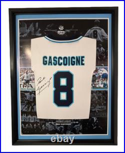 EURO 96 FRAMED Paul Gascoigne England Signed Shirt Autographed JERSEY GAZZA