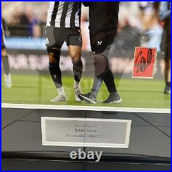 Eddie Howe Signed Newcastle Framed Picture Display COA