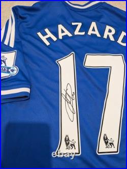 Eden Hazard Signed Chelsea Shirt Printed Autograph