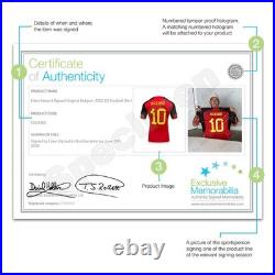 Eden Hazard Signed Original Belgium 2022-23 Football Shirt