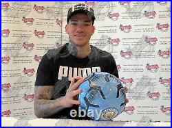 Ederson Signed Manchester City Football With Display Stand Proof + Coa Ball