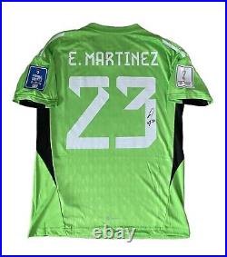 Emi Martinez Signed Argentina 2022 World Cup Final Shirt-photo Proof