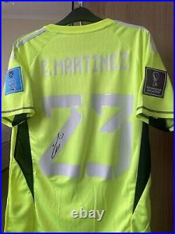Emi Martinez Signed Argentina World Cup Shirt Comes with COA and Photo Proof 1