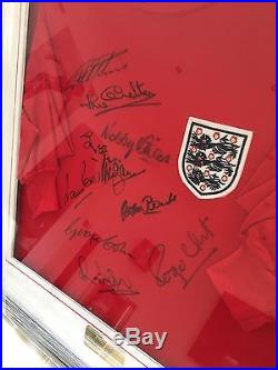 England 1966 World Cup Winner Shirt Signed By 10 Players With COA