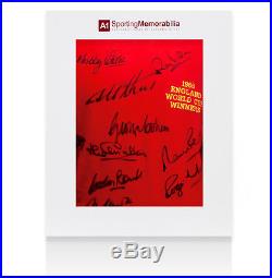 England 1966 World Cup Winners Signed Shirt 10 Autographs Gift Box