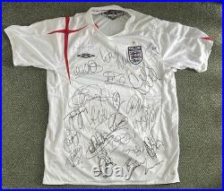 England 2006 Signed Shirt Multiple Players with Certificate of Authenticity
