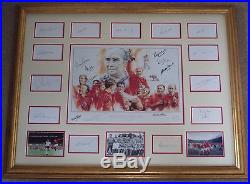 England 66 signed Bobby Moore Alf Ramsey Charlton Ball Paine1966 World Cup x 22