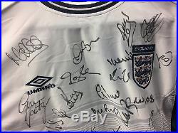 England Signed Shirt Euro 2000 including David Beckham