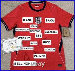 England World Cup 2026 Signed Away Shirt BNWT & COA, Kane Jude Rice Saka