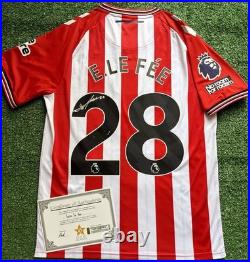 Enzo Le Fee Signed Sunderland 25/26 Home Shirt with EXACT VIDEO PROOF & COA