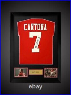 Eric Cantona Hand Signed And Framed Manchester United Shirt £250