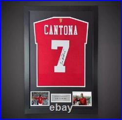 Eric Cantona Hand Signed And Framed Manchester United Shirt £275