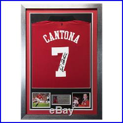Eric Cantona Signed Man Utd Framed Shirt COA