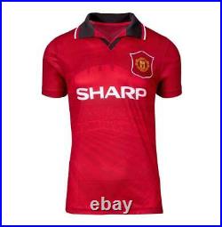 Eric Cantona Signed Manchester United Shirt Home, 1994-95 Autograph Jersey