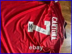Eric Cantona signed Manchester United Home Shirt With COA Included