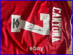 Eric Cantona signed Manchester United Home Shirt With COA Included