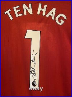 Erik Ten Hag Signed Manchester Utd 22/23 Season home shirt Comes with a COA