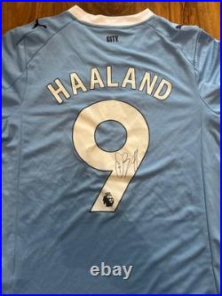 Erling Haaland Signed Manchester City Home Shirt With COA Included