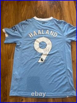 Erling Haaland Signed Manchester City Home Shirt With COA Included