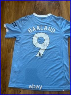 Erling Haaland Signed Manchester City Home Shirt With COA Included
