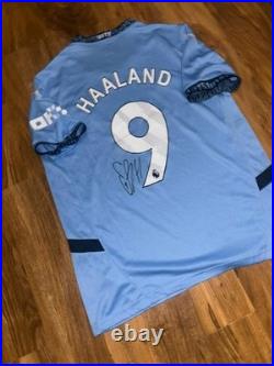 Erling Haaland hand signed Manchester City Home Shirt With Coa Included