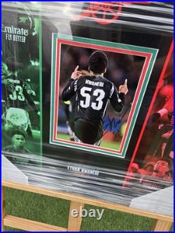 Ethan Nwaneri Hand Signed ARSENAL Frame Memorabilia 2024/25 Season COA Guarantee