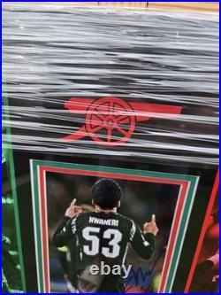Ethan Nwaneri Hand Signed ARSENAL Frame Memorabilia 2024/25 Season COA Guarantee