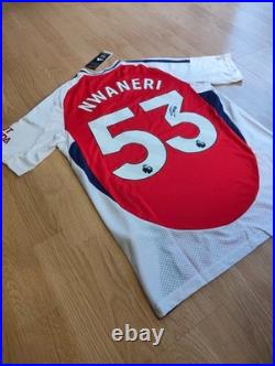 Ethan Nwaneri Signed Arsenal Shirt With Exact Photo Proof (DEBUT SEASON)