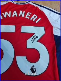 Ethan Nwaneri Signed Arsenal Shirt With Exact Photo Proof (DEBUT SEASON)
