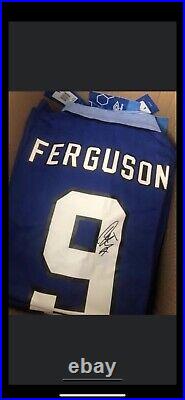 Everton Signed Duncan Ferguson Away Shirt