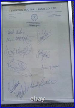 Everton Team Autographs Circa 1984/1985